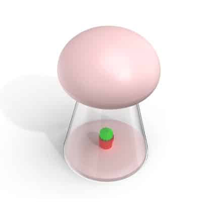 Paddenstoel nachtlamp met touch en muziek