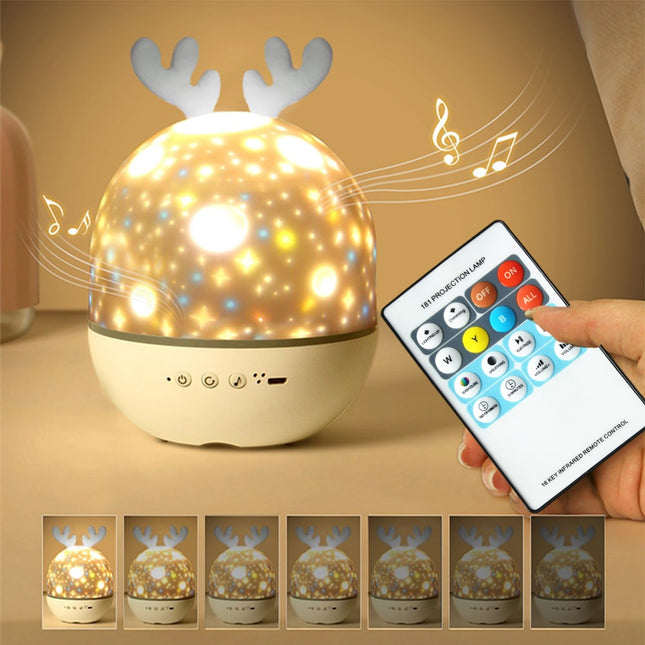 Muzikaal nachtlampje projector voor baby