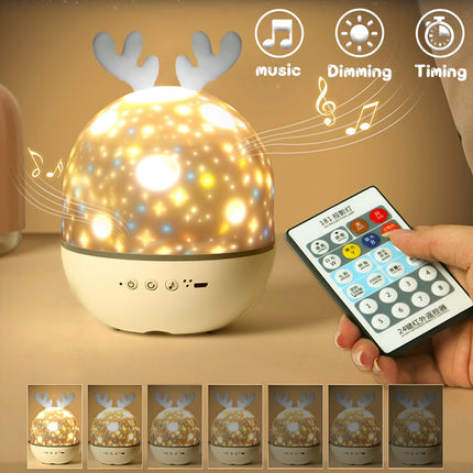 Hert projector nachtlamp met Bluetooth