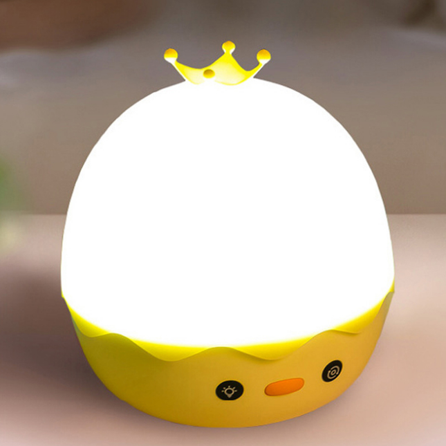 Schattig kuiken nachtlampje met kroon