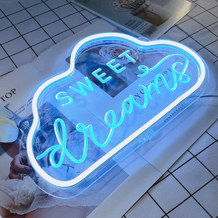 Wolk neon verlichting voor aan de muur