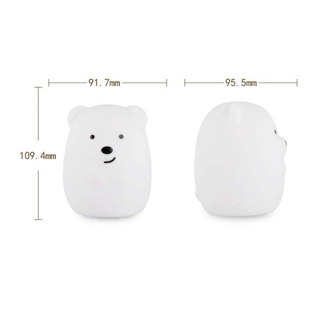 Siliconen beertje nachtlamp met afstandsbediening