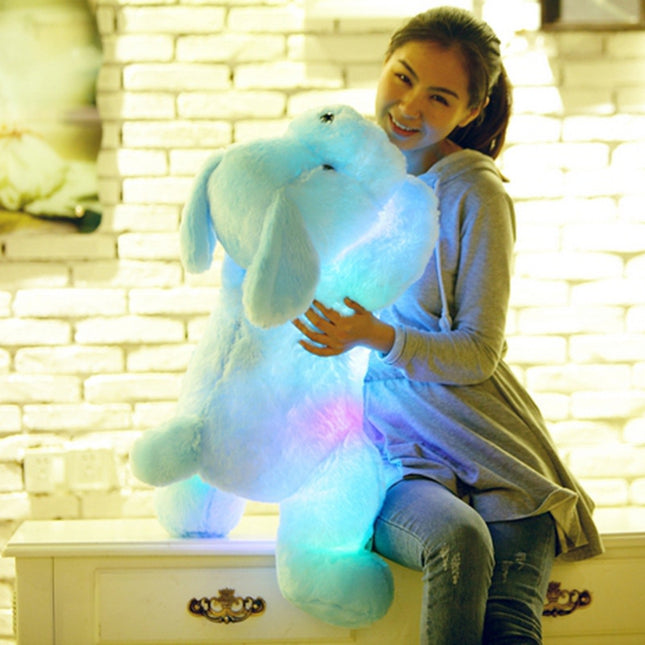 Lichtgevende knuffel hond met LED lampjes
