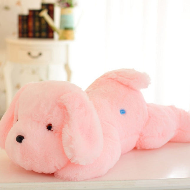 Lichtgevende knuffel hond met LED lampjes