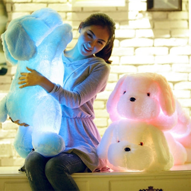 Lichtgevende knuffel hond met LED lampjes