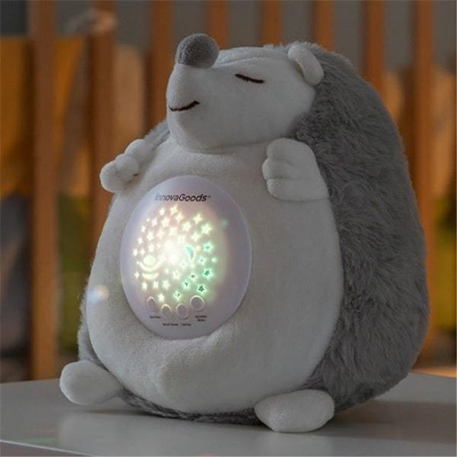 Egel knuffel nachtlamp met muziek en projector