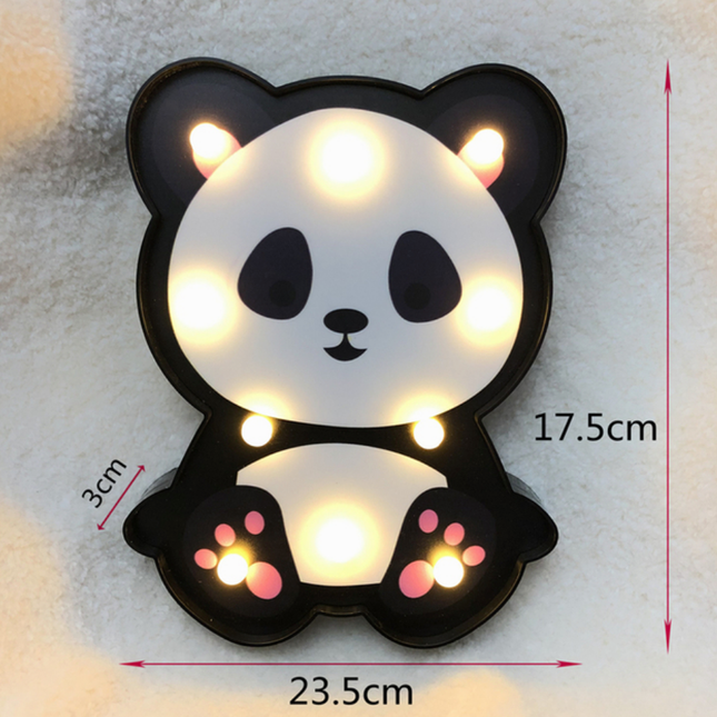 Panda wandlamp decoratie voor kinderkamer