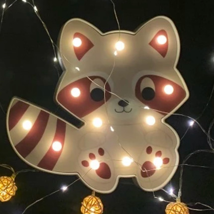 Wasbeer wandlamp decoratie voor kinderkamer