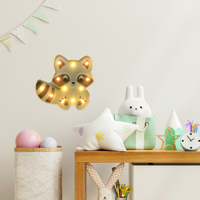 Wasbeer wandlamp decoratie voor kinderkamer