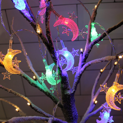 LED lichtslinger met maan en sterren