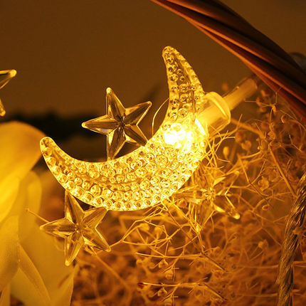 LED lichtslinger met maan en sterren