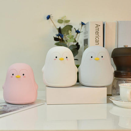 Oplaadbaar pinguïn nachtlampje van siliconen