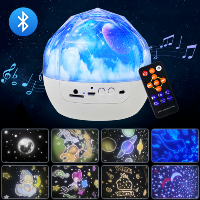 Sterrenprojector nachtlampje met muziek en LED