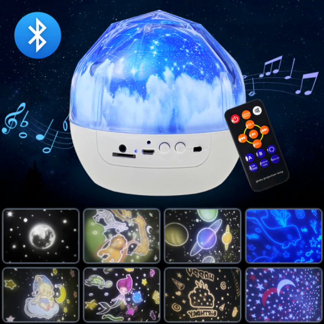 Sterrenprojector nachtlampje met muziek en LED
