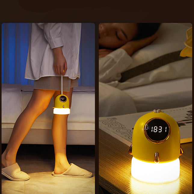 Nachtlampje sterrenhemel projector met wekker