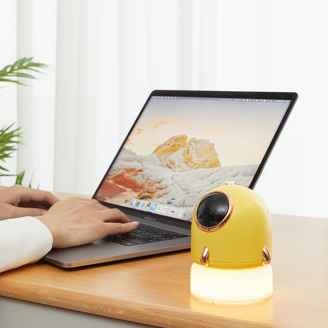 Nachtlampje sterrenhemel projector met wekker