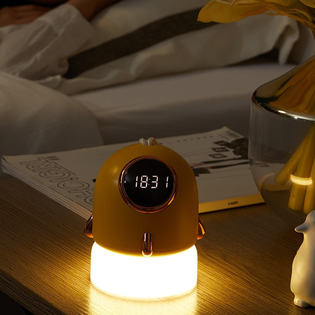Nachtlampje sterrenhemel projector met wekker