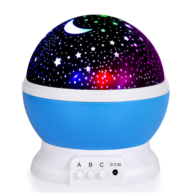 Roterende sterrenhemel projector als nachtlampje