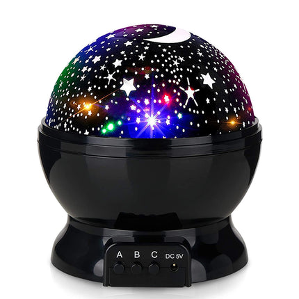 Roterende sterrenhemel projector als nachtlampje