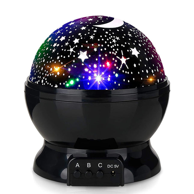 Roterende sterrenhemel projector als nachtlampje