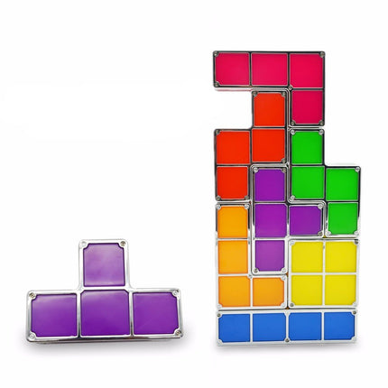 Kleurrijke Tetris blokken lamp voor bureau