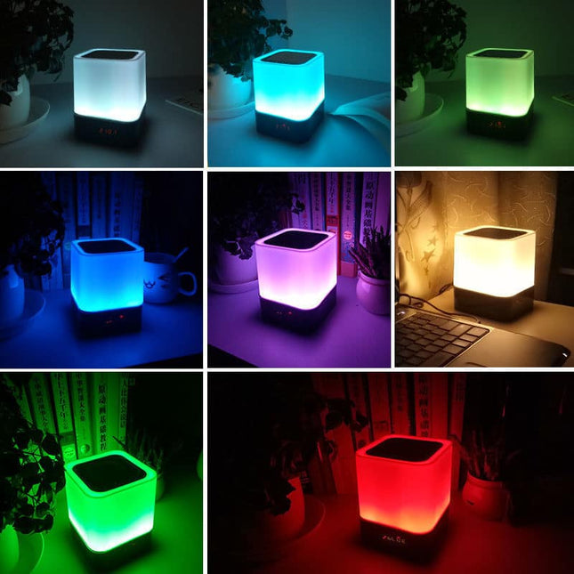 Nachtlamp met Bluetooth speaker en wekker