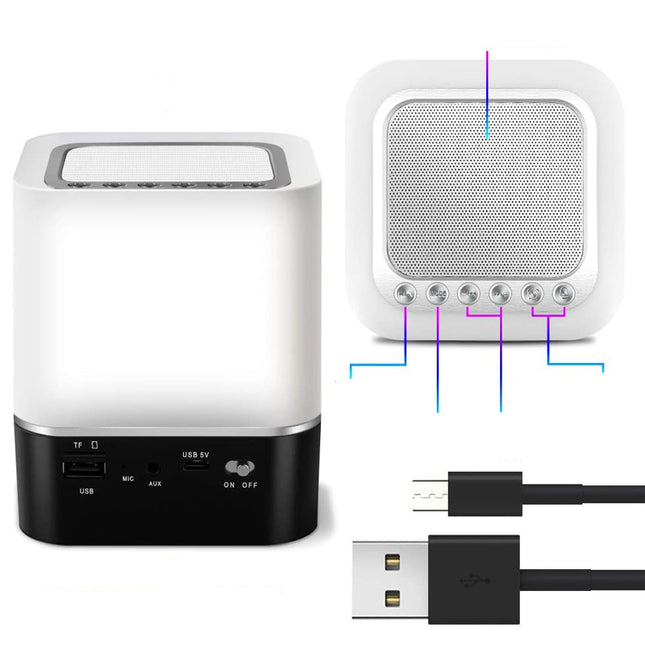 Nachtlamp met Bluetooth speaker en wekker