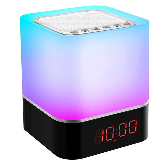 Nachtlamp met Bluetooth speaker en wekker
