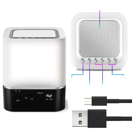 Nachtlamp met Bluetooth speaker en wekker