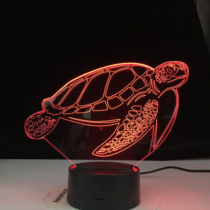 3D nachtlamp schildpad met touch sensor