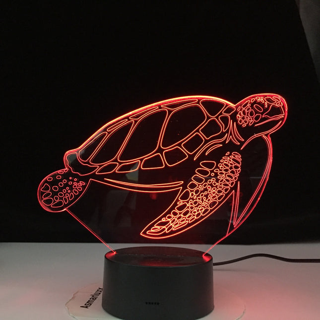 3D nachtlamp schildpad met touch sensor