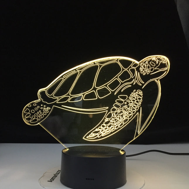 3D nachtlamp schildpad met touch sensor