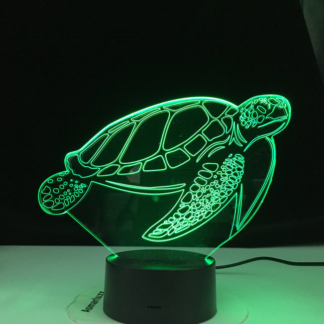 3D nachtlamp schildpad met touch sensor