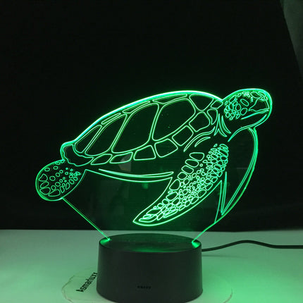 3D nachtlamp schildpad met touch sensor
