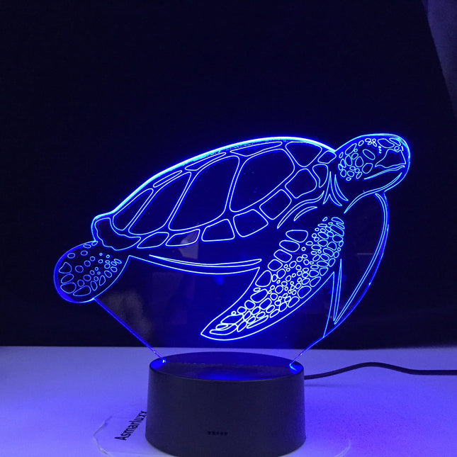 3D nachtlamp schildpad met touch sensor