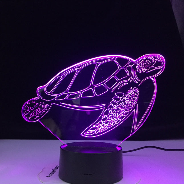 3D nachtlamp schildpad met touch sensor