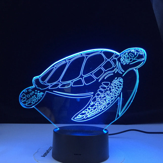 3D nachtlamp schildpad met touch sensor