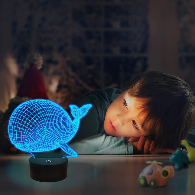 3D walvis illusie nachtlamp voor kinderen