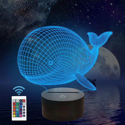 3D walvis illusie nachtlamp voor kinderen